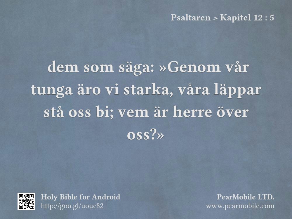 Psaltaren, Kapitel 12:5